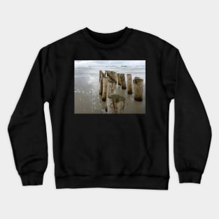 Groyne on the North Sea beach Crewneck Sweatshirt